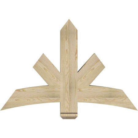 Ekena Millwork Alberta Rough Sawn Timber Gable Bracket, Douglas Fir, 48"W x 32"H x 6"D x 6"F, 16/12 Pitch GBW048X32X0606ALB00RDF